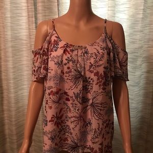 Light pink blouse with flowers